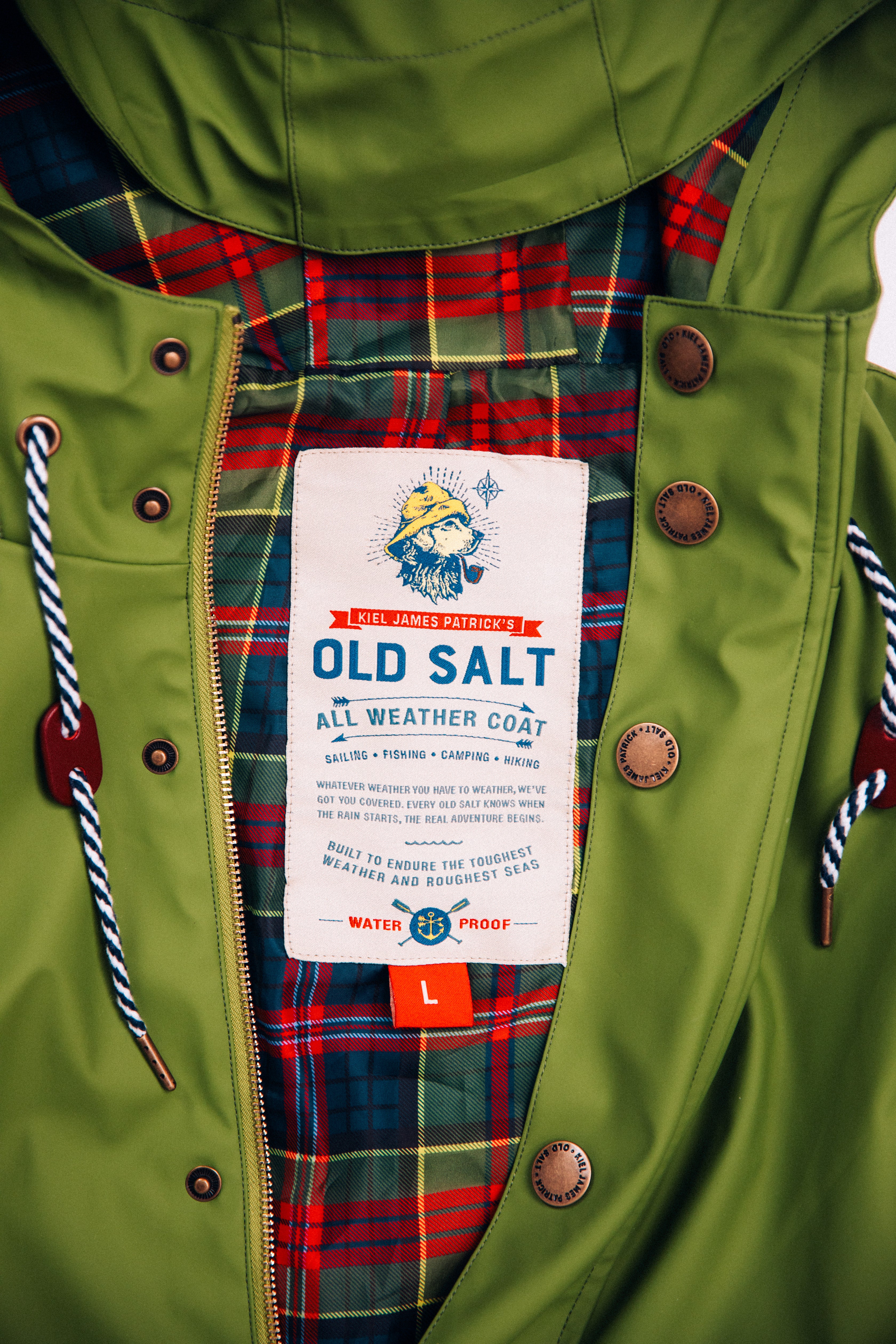 Old Salt Raincoat in Green - Men's