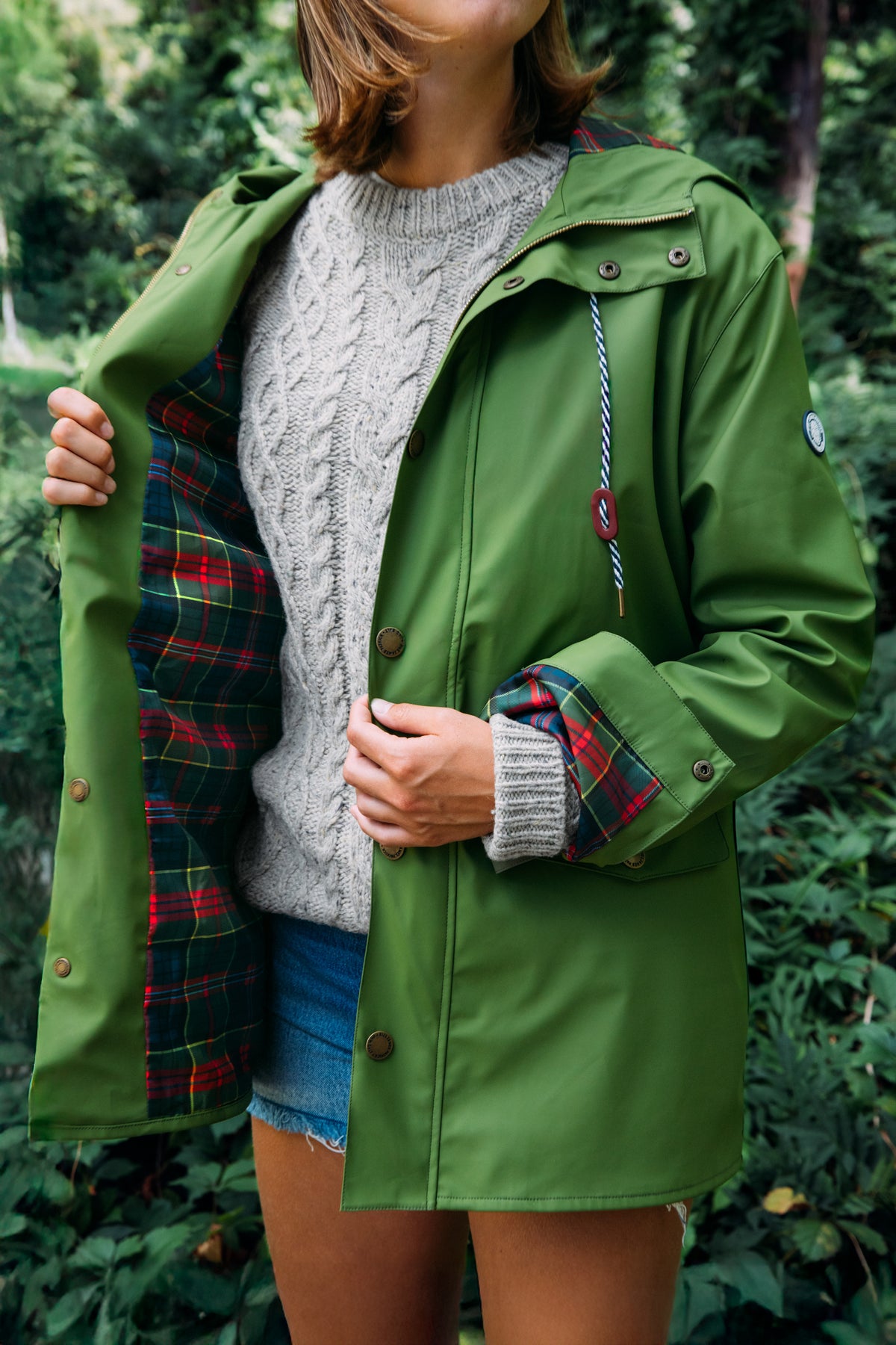 Old Salt Raincoat in Green- Women's