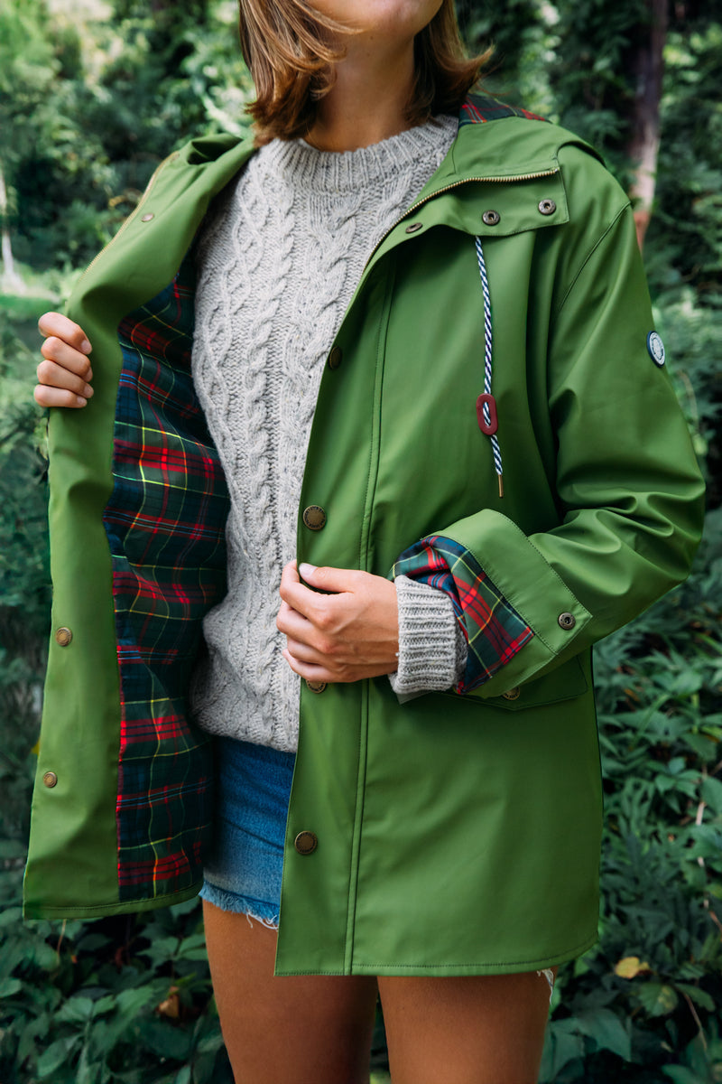 Old Salt Raincoat in Green- Women's