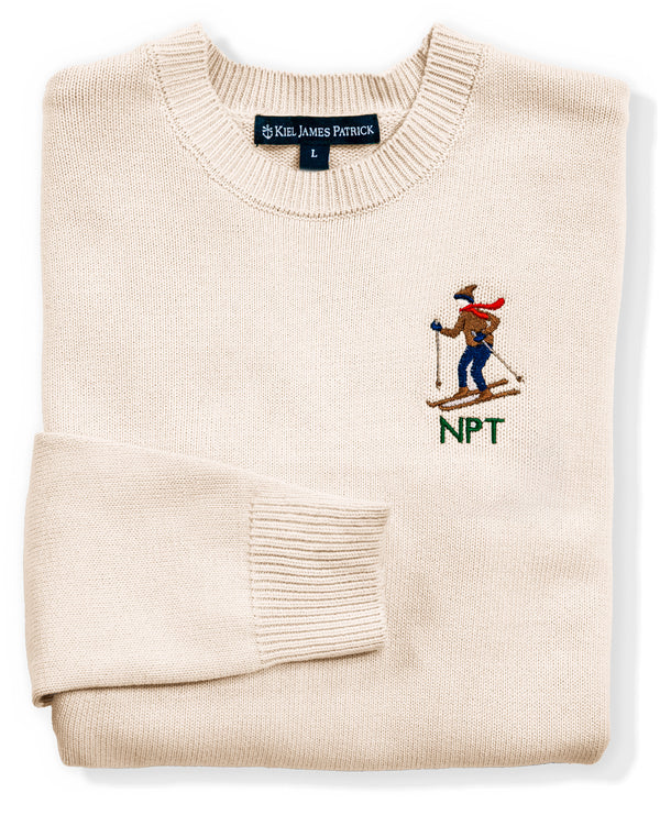 Ski Season Embroidered Monogram Sweater - Women's