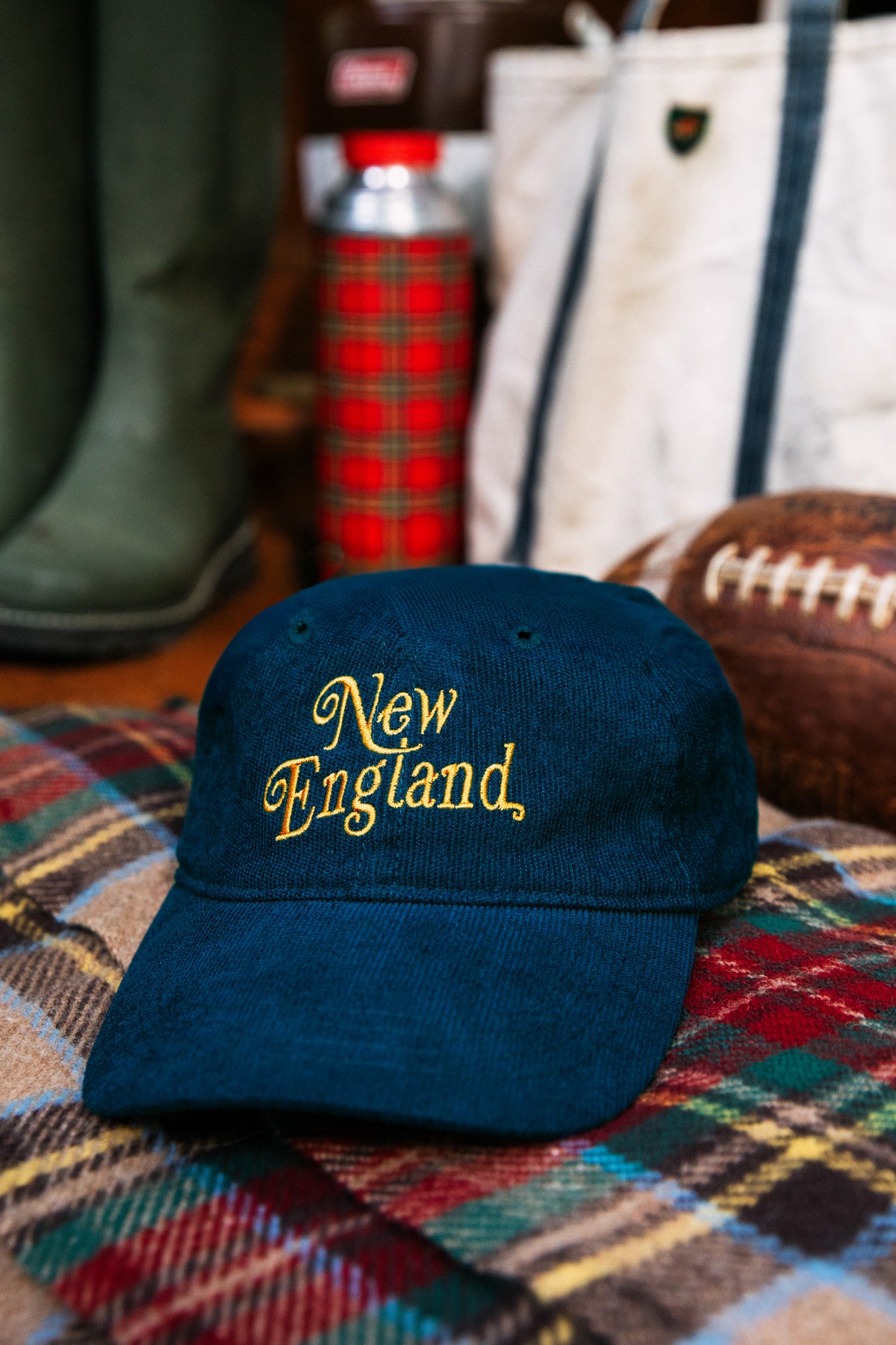New England Classic Corduroy Hat in Navy