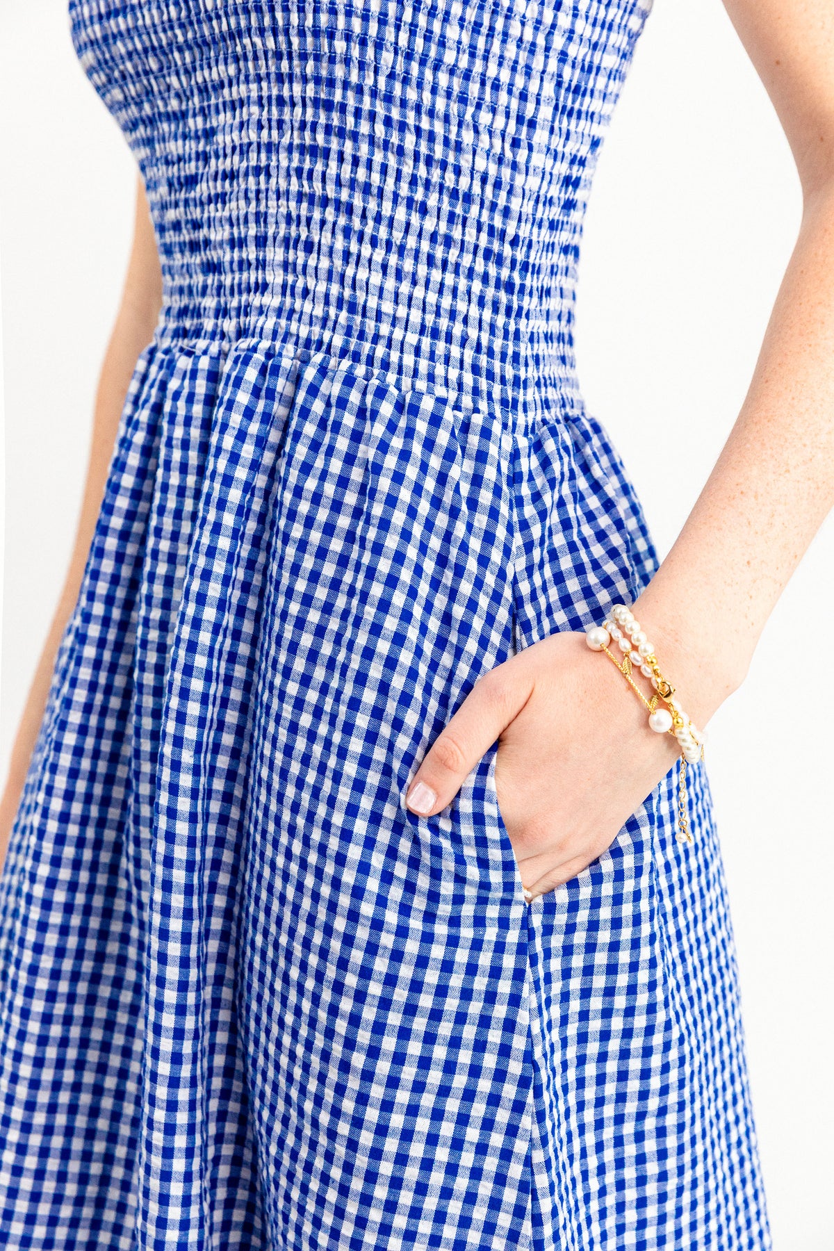 Diana Smocked Gingham Dress
