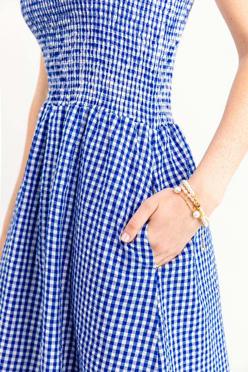 Diana Smocked Gingham Dress