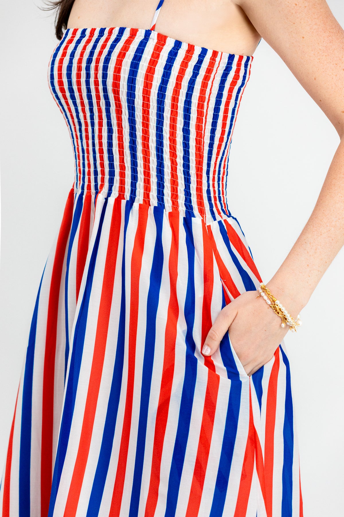 Americana Striped Maxi Dress