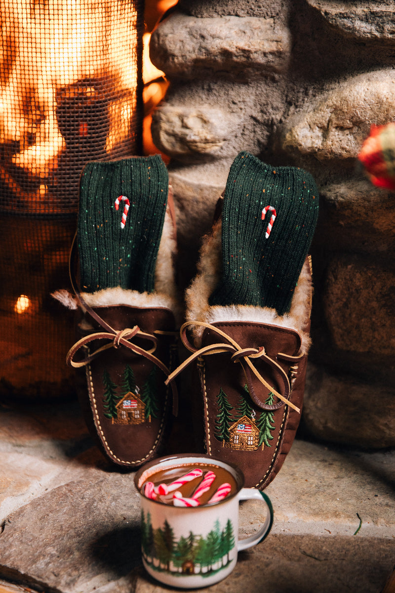 Candy Cane Donegal Socks