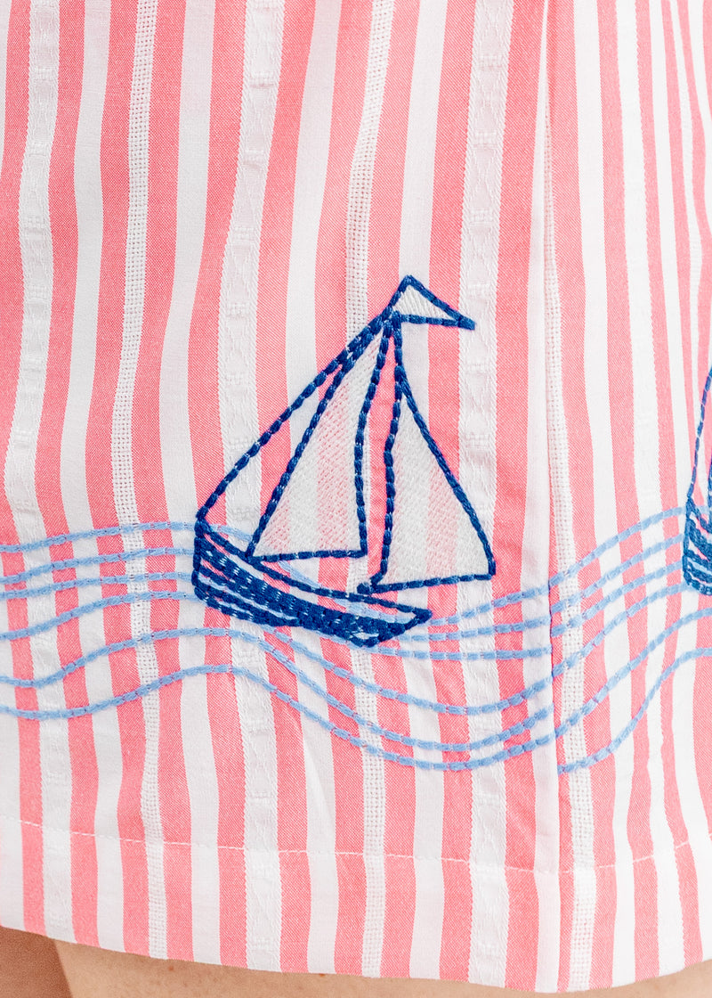 Pink Stripe Regatta Shift Dress