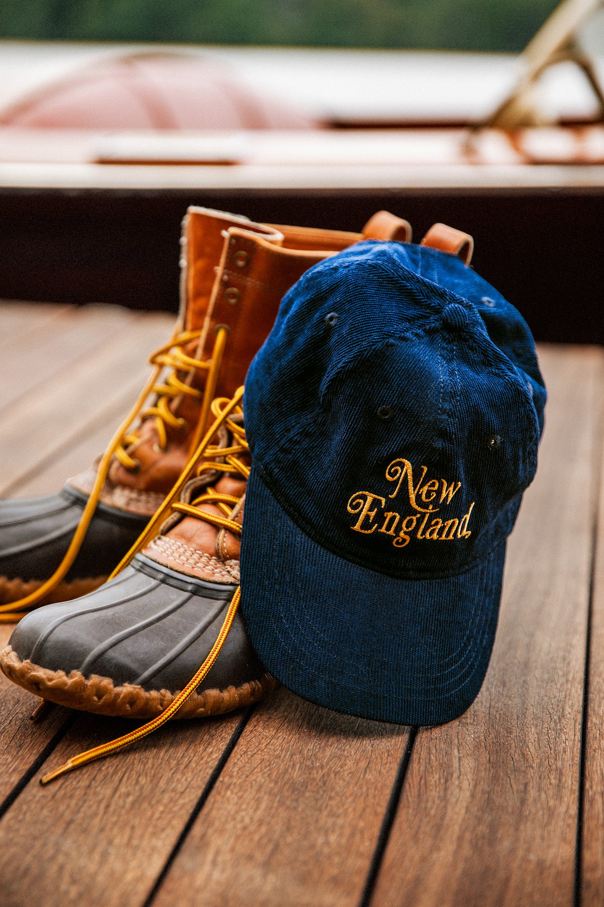 New England Classic Corduroy Hat in Navy