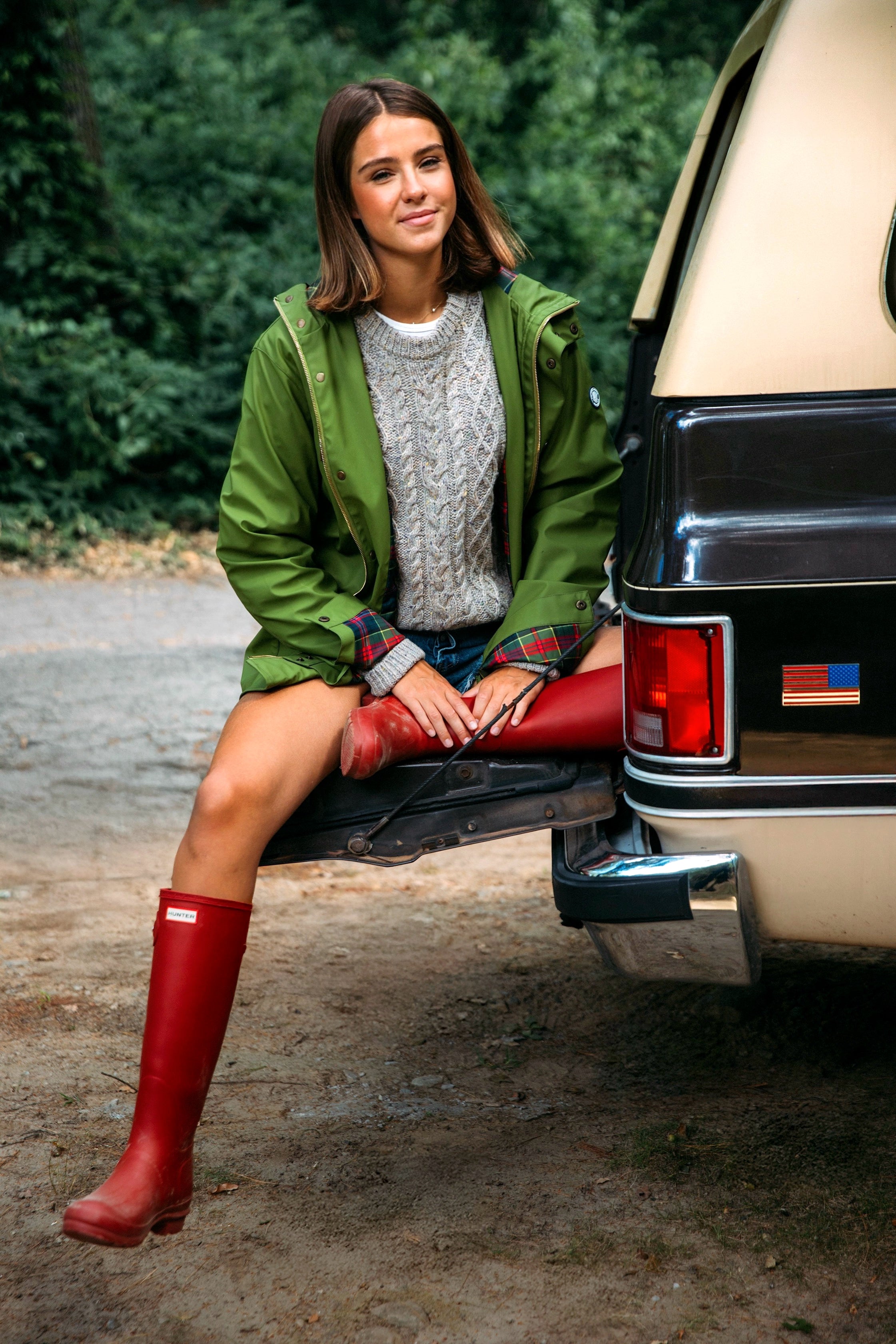 Old Salt Raincoat in Green- Women's