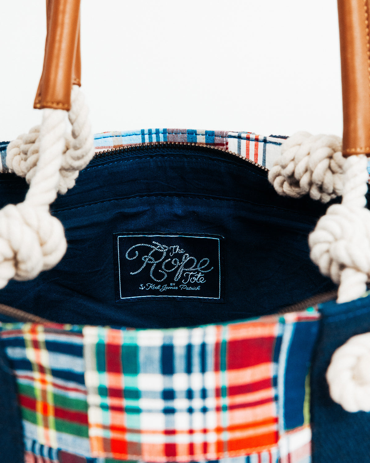 Essex Patchwork Madras Rope Tote