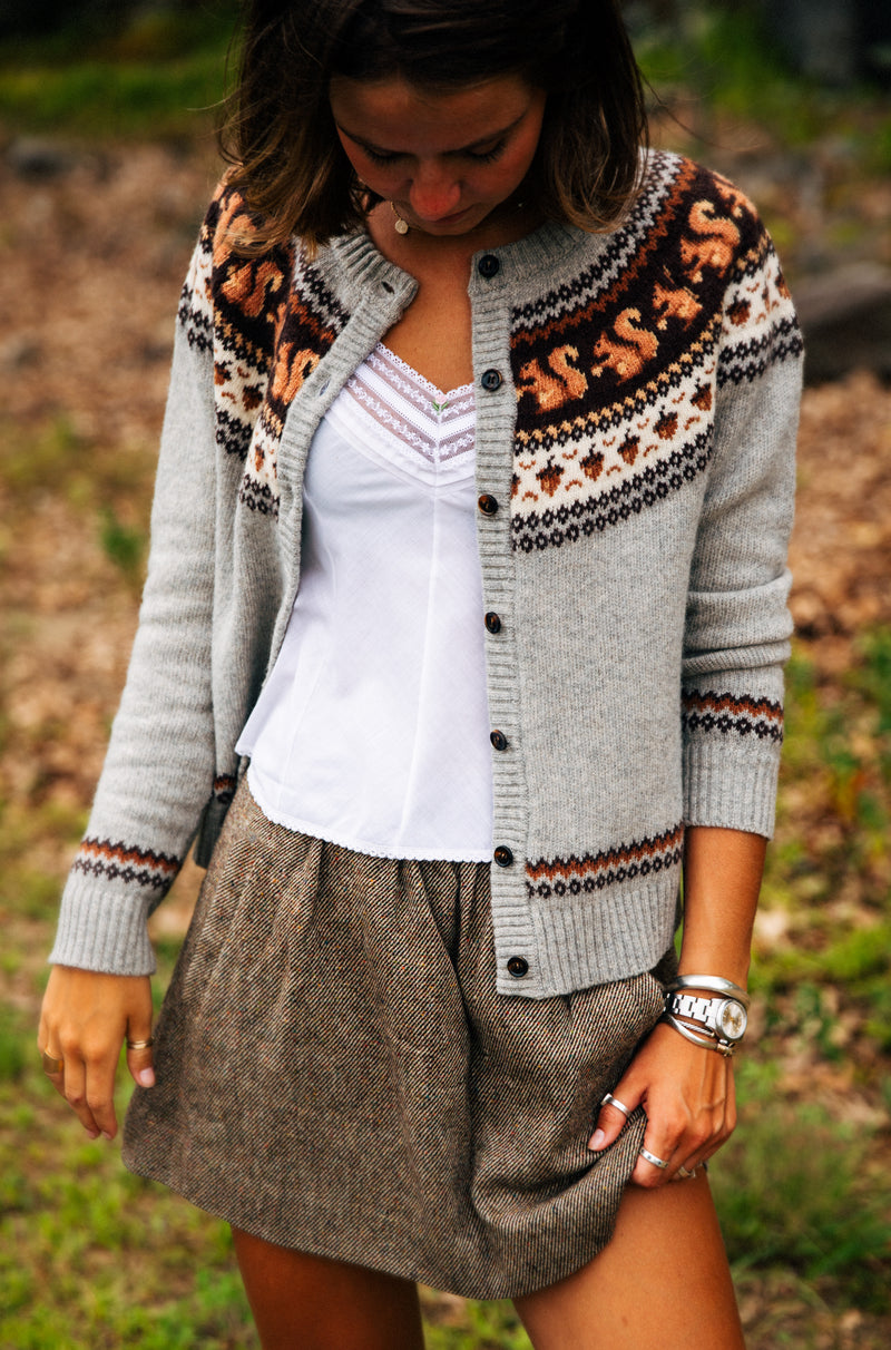 Acorn Hollow Squirrel Cardigan
