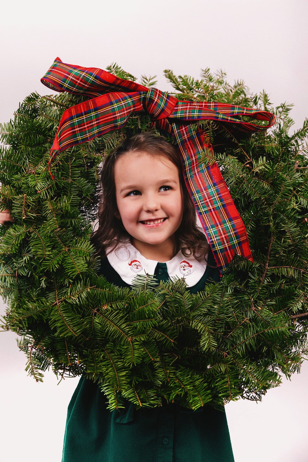 Santa Holiday Kids Flannel Dress