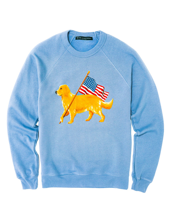 American Golden Sweatshirt- Light Blue