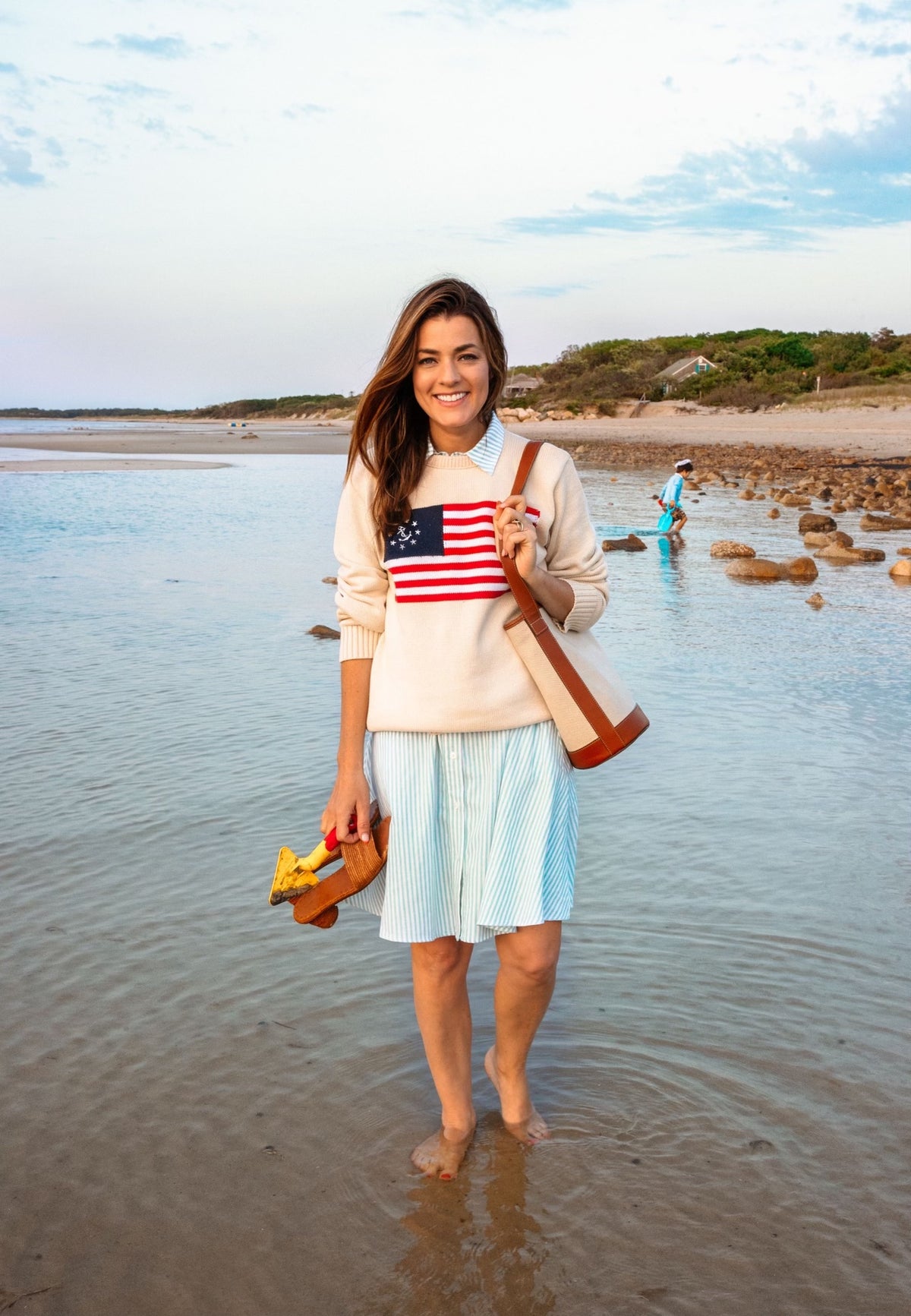 American Yacht Flag Sweater in Cream