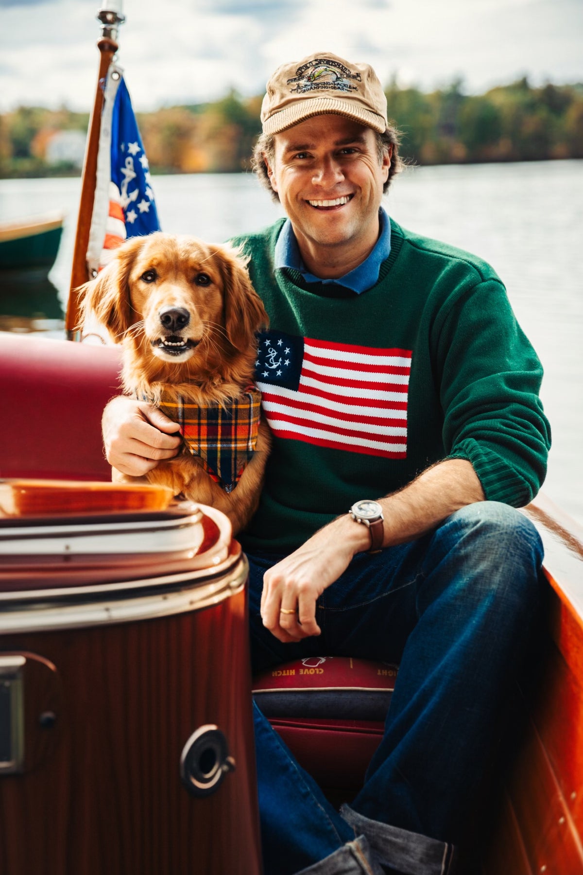 American Yacht Flag Sweater in Green