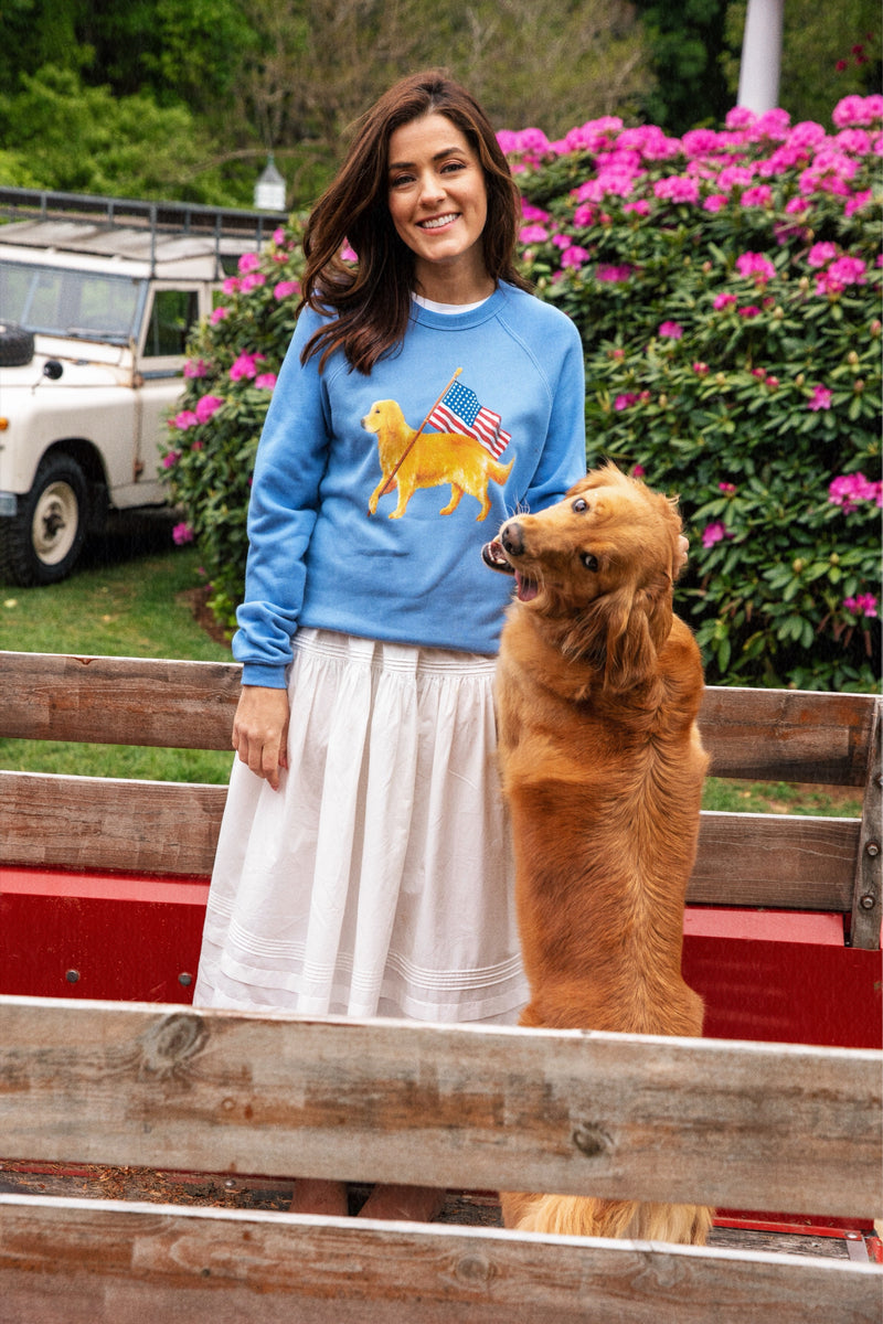 American Golden Sweatshirt- Light Blue
