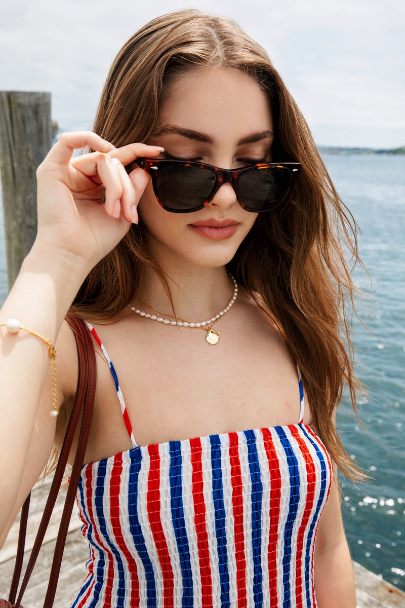 Americana Striped Maxi Dress