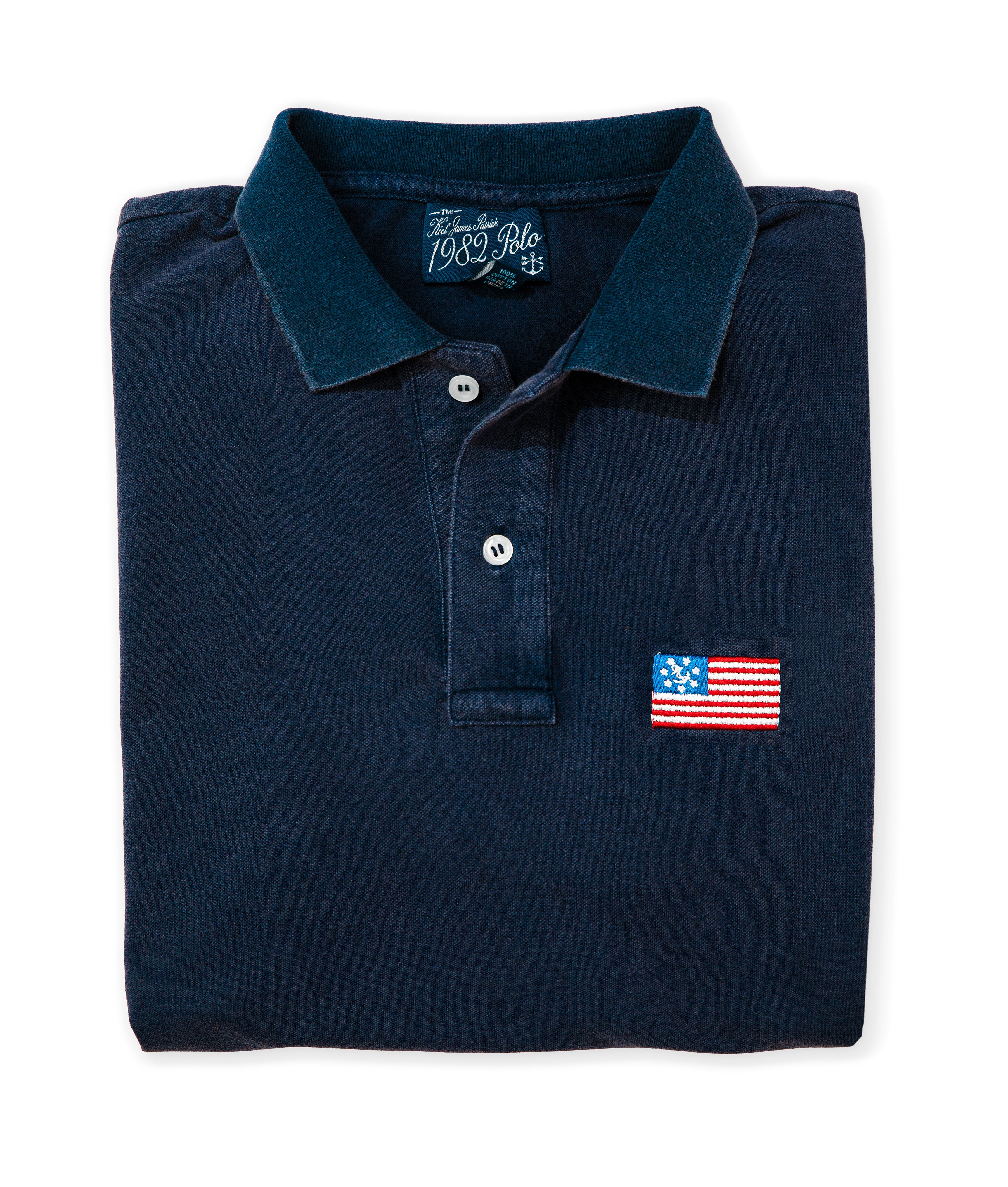 American Yacht Flag Polo in Navy