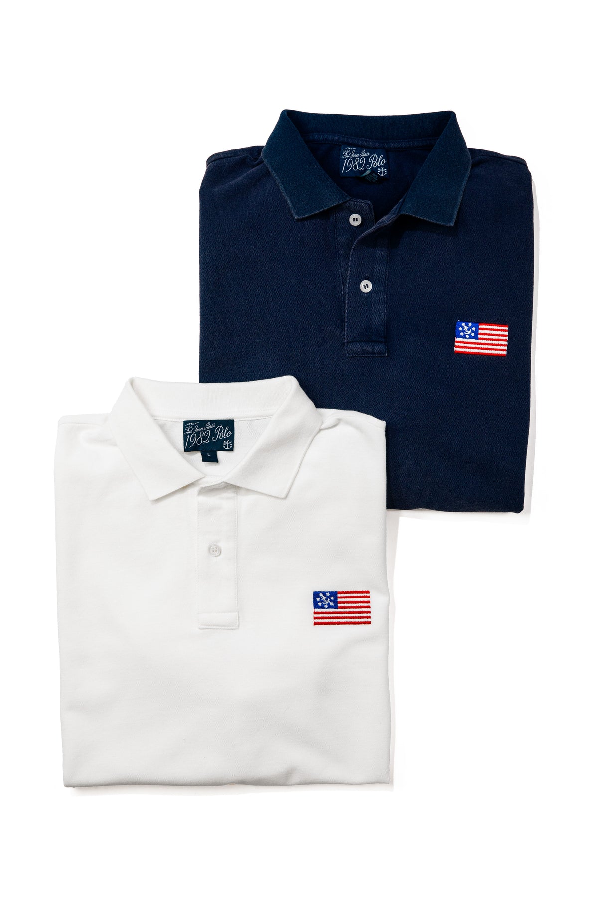 American Yacht Flag Polo in Navy