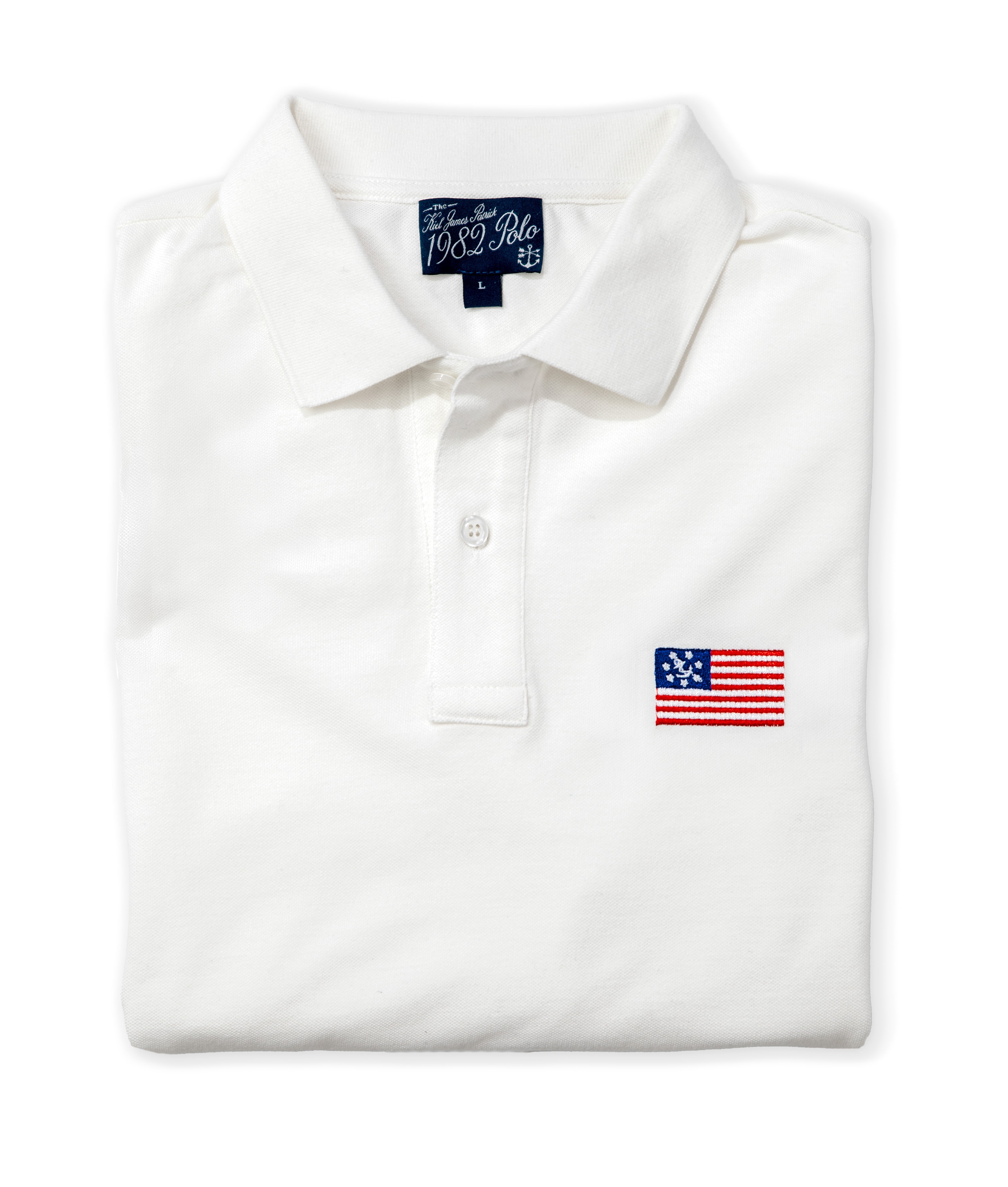 American Yacht Flag Polo in White