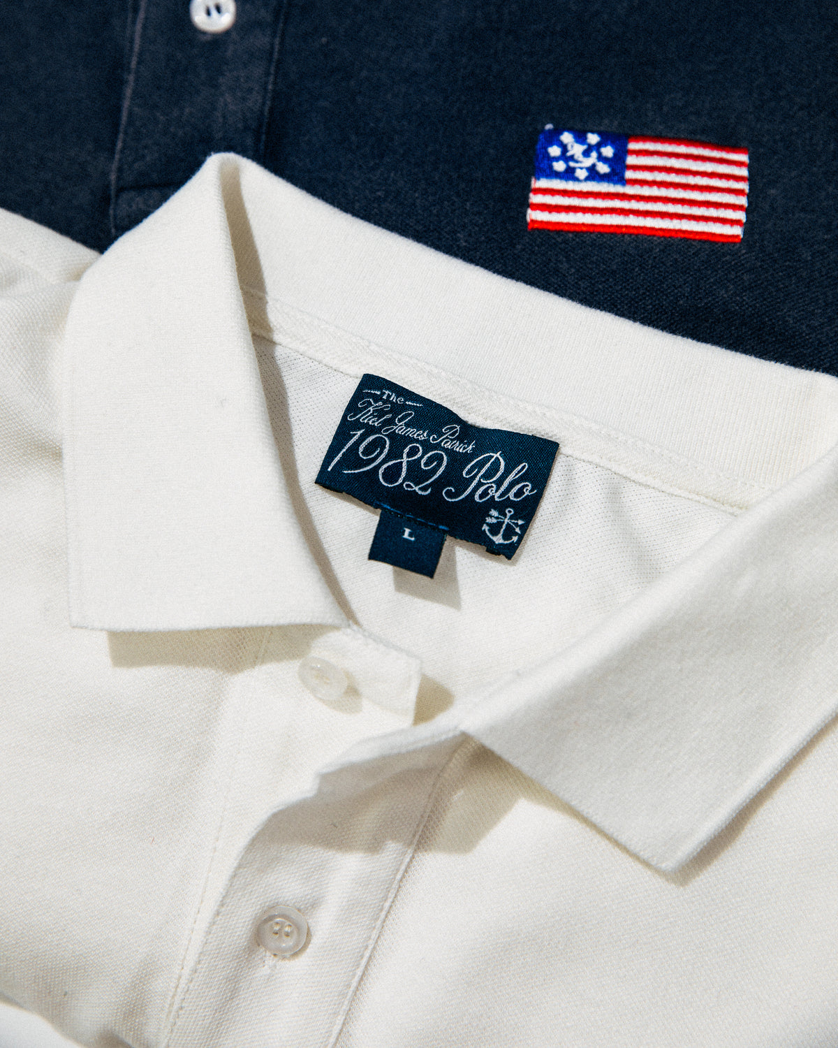 American Yacht Flag Polo in White