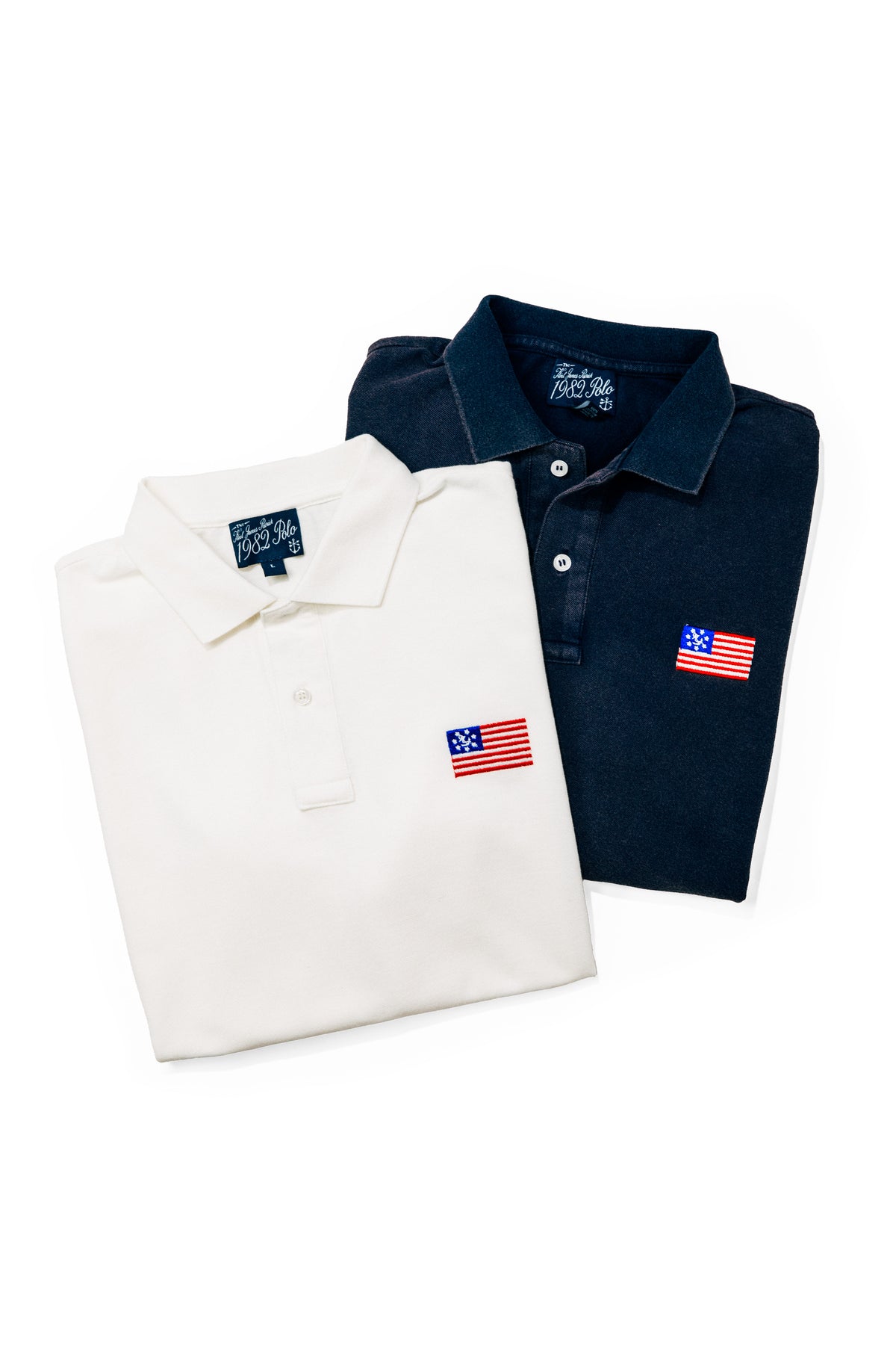 American Yacht Flag Polo in White