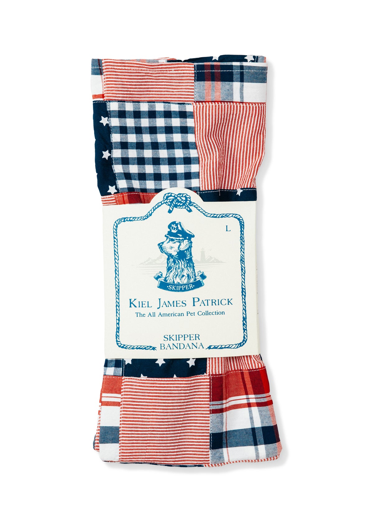 Americana Patchwork Madras Dog Bandana
