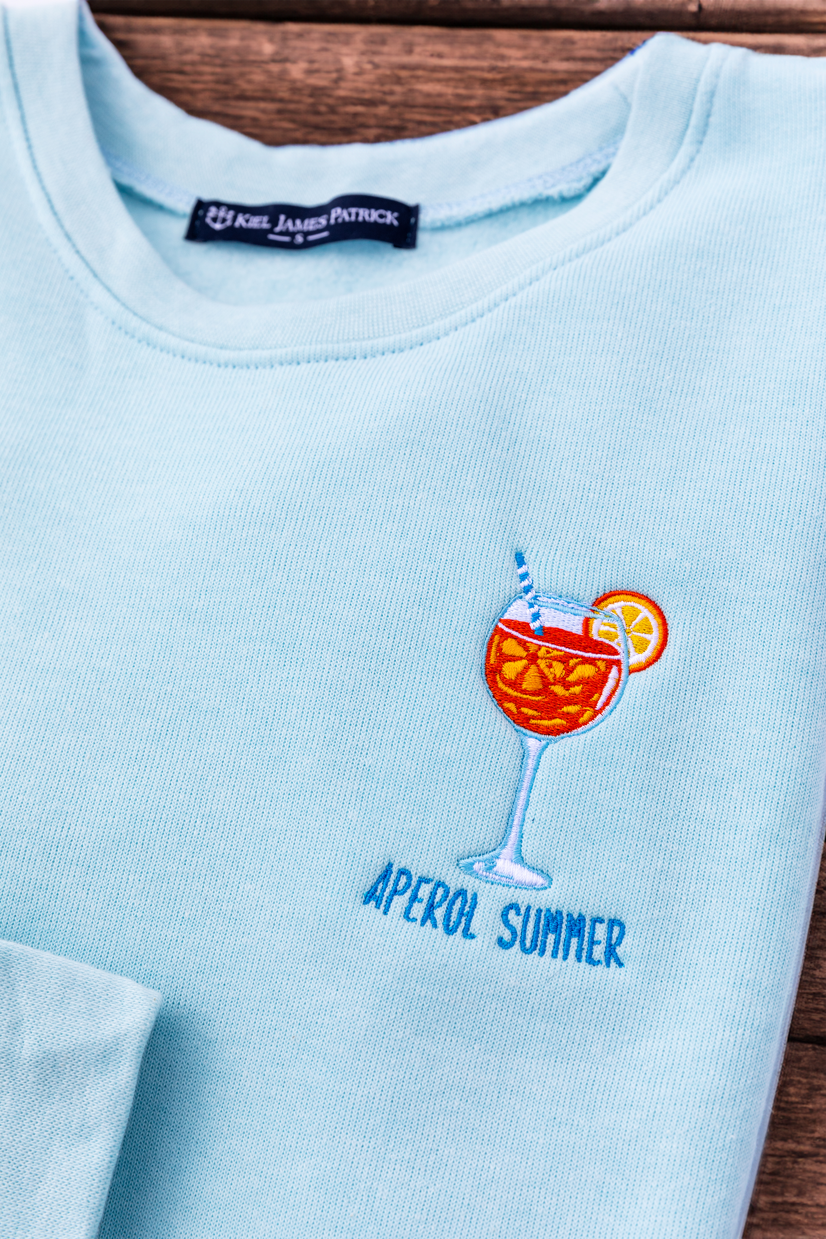 Aperol Summer Crewneck Sweatshirt in Light Blue
