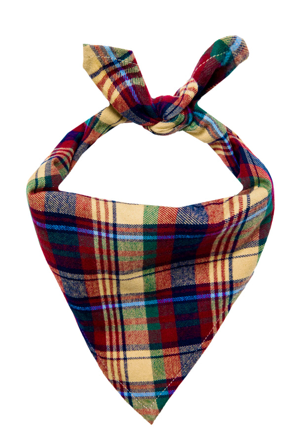 Apple Cinnamon Flannel Dog Bandana