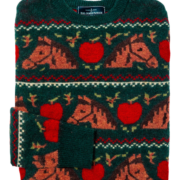 KJP Women's Orchard Horse Fair Isle Crewneck Fall Sweater – Kiel