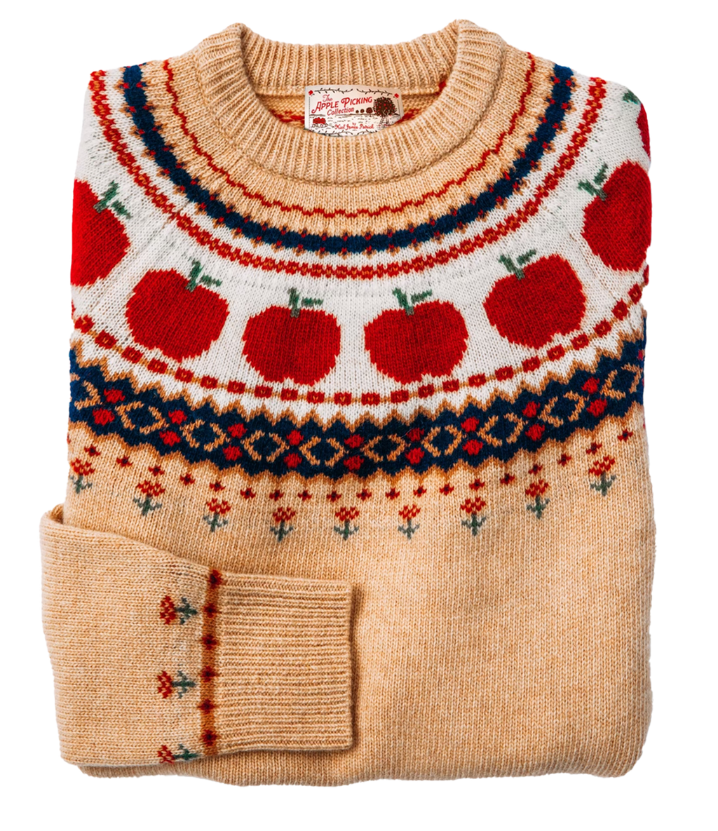 KJP Women's Apple Harvest Fair Isle Crewneck Fall Sweater – Kiel