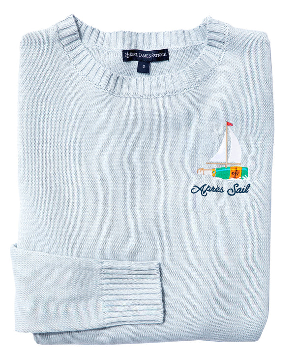 Après Sail Embroidered Sweater-Light Blue