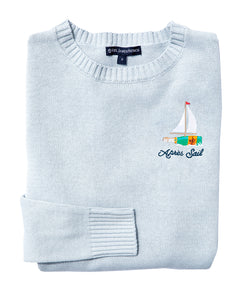 Après Sail Embroidered Sweater-Light Blue