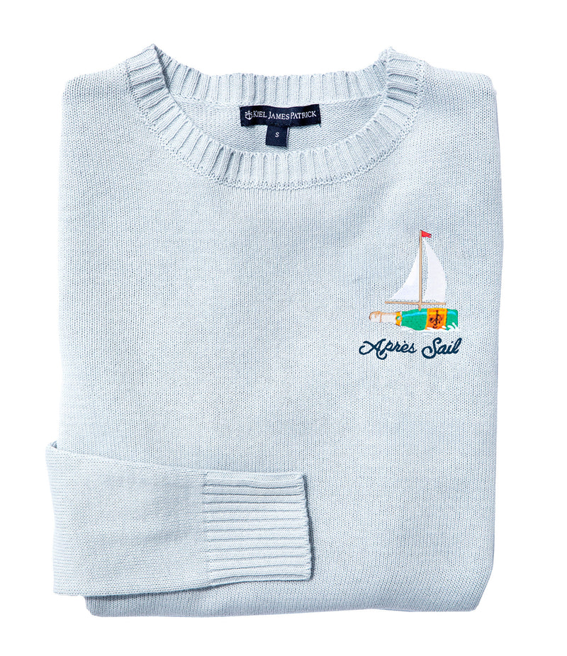Après Sail Embroidered Sweater-Light Blue