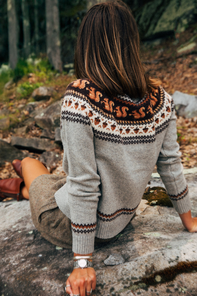 Acorn Hollow Squirrel Cardigan