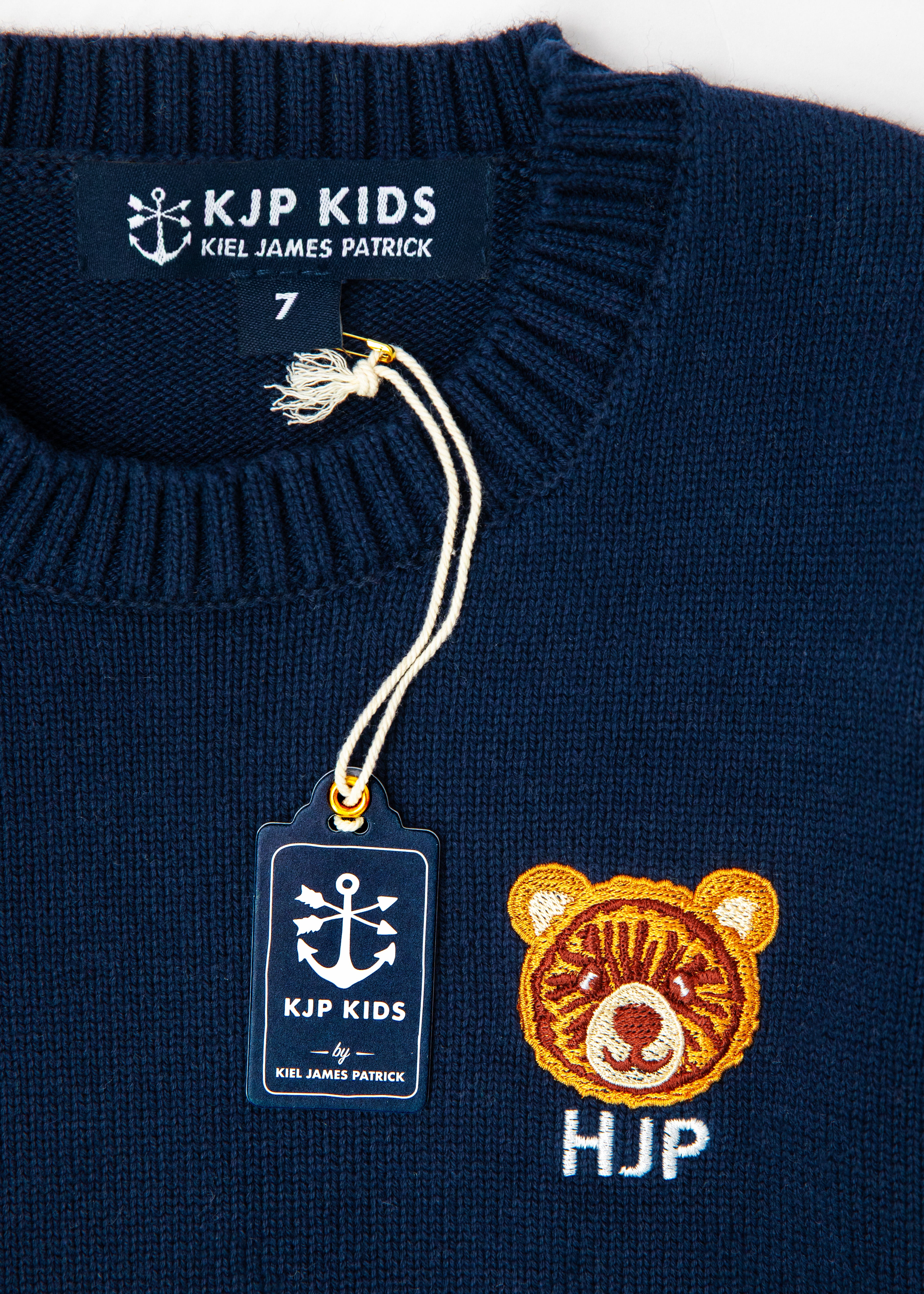 Bear Embroidered Monogram Kids Sweater
