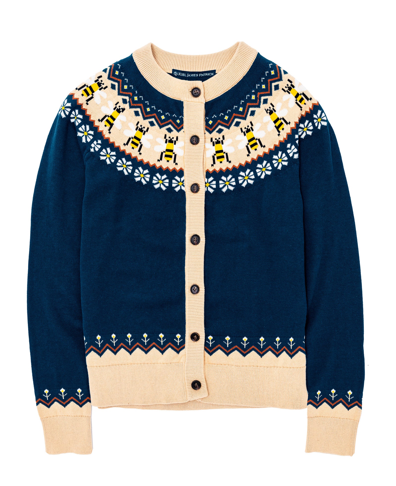KJP Women's Bee's Knees Cotton Long Sleeve Cardigan in Blue – Kiel