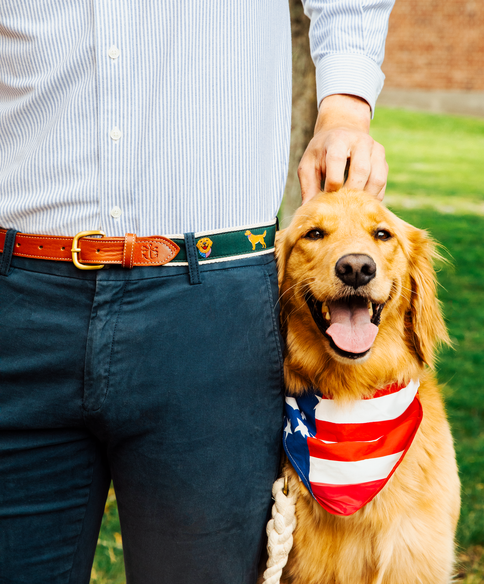 All American Retriever Ribbon Belt – Kiel James Patrick