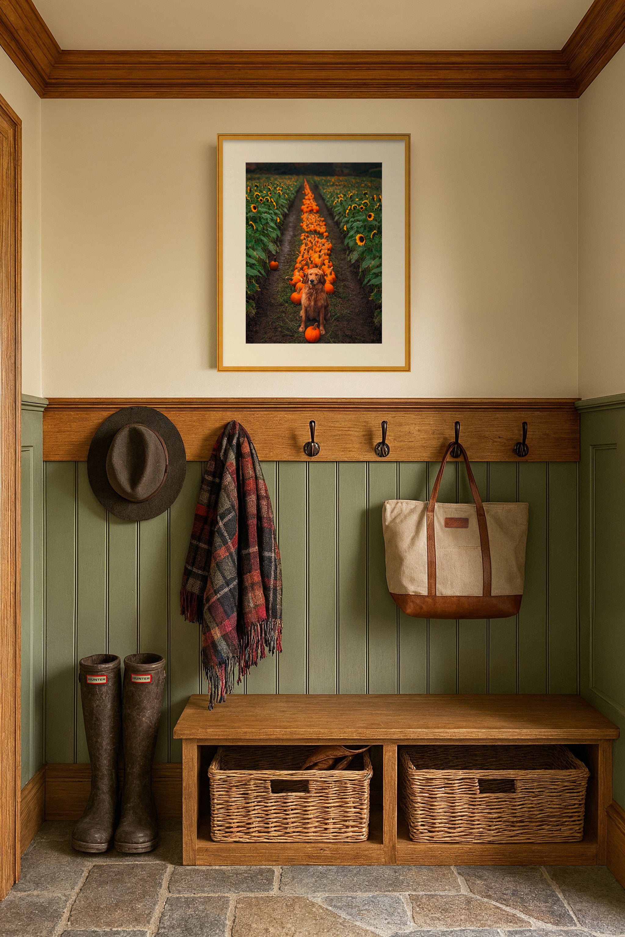 Pumpkin Picker Framed Art Print
