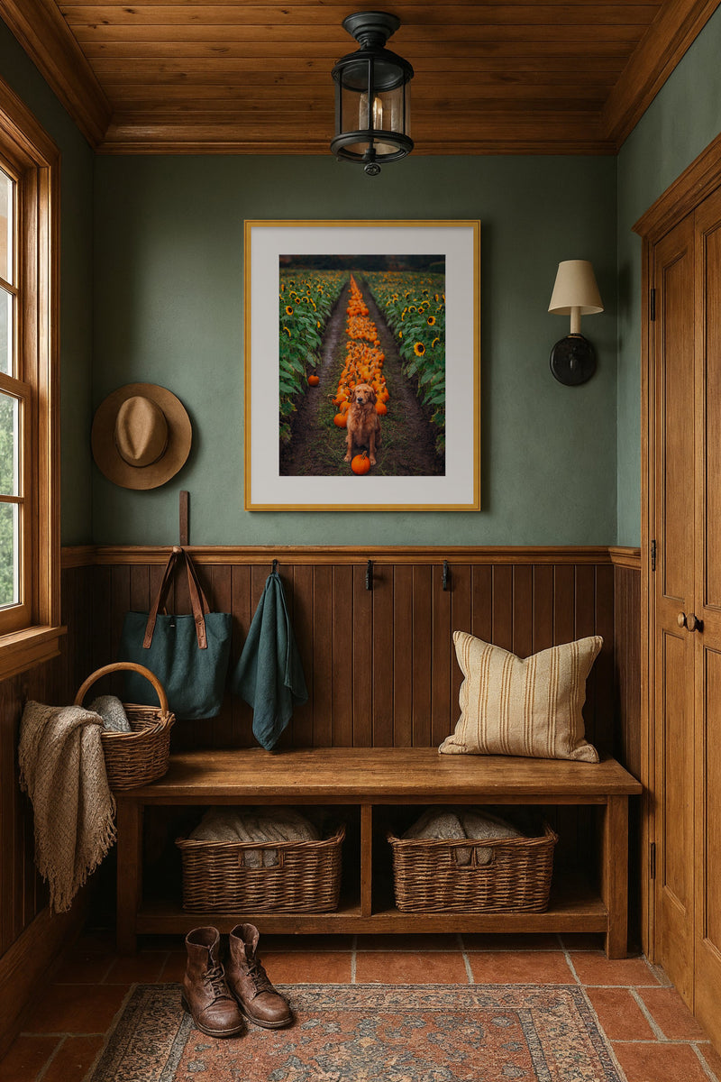 Pumpkin Picker Framed Art Print
