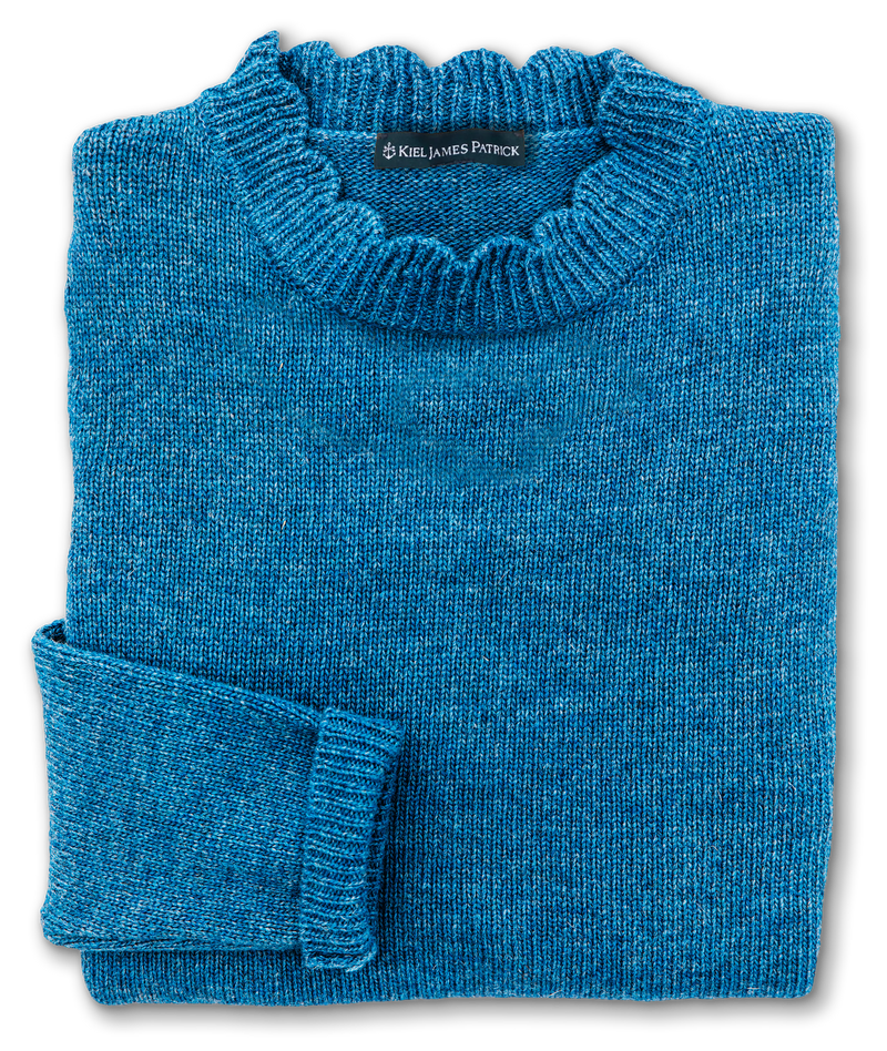 Blue Patrick Sweater James Kiel – Cornflower Scalloped