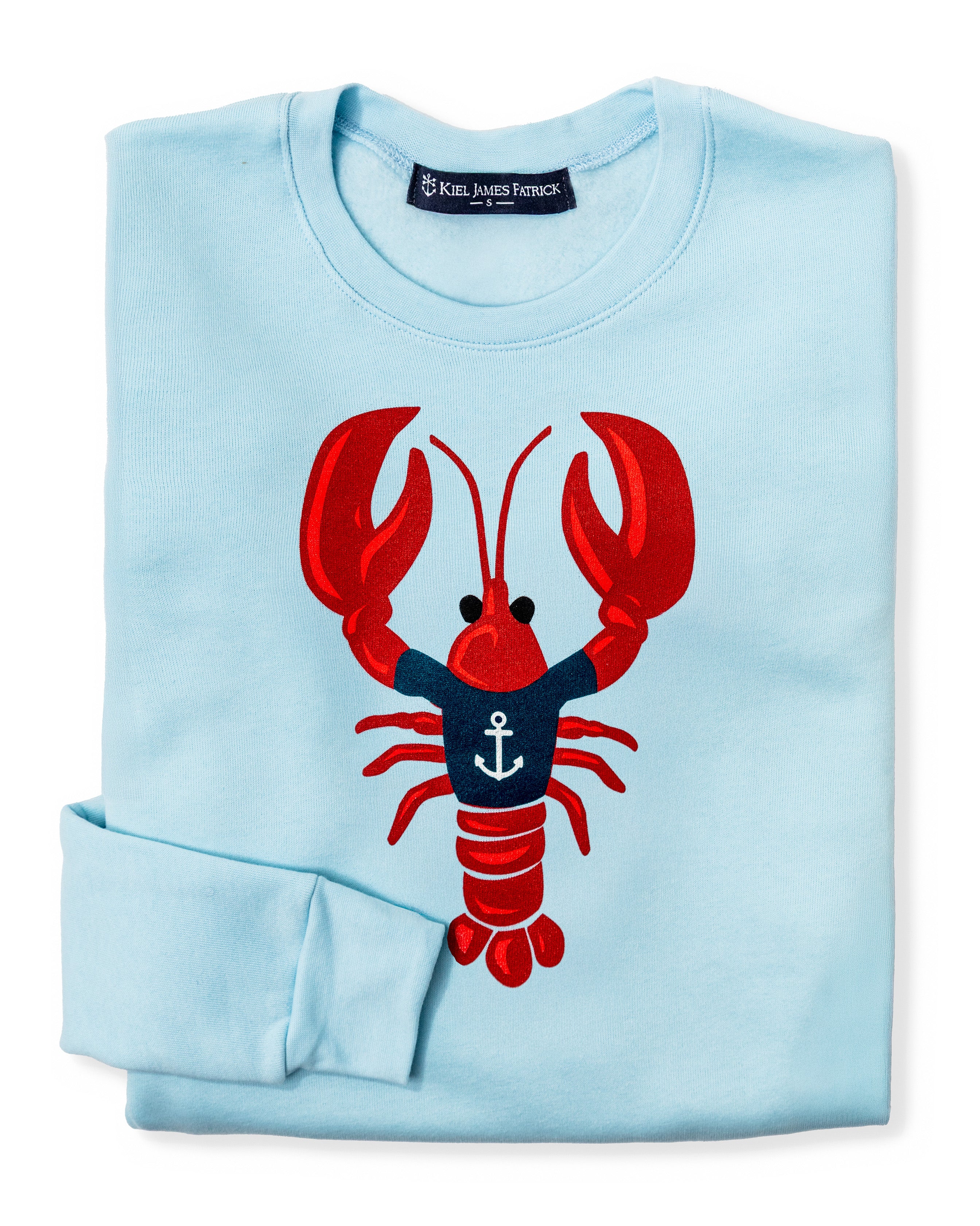 Nautical Lobster Sweatshirt in Light Blue