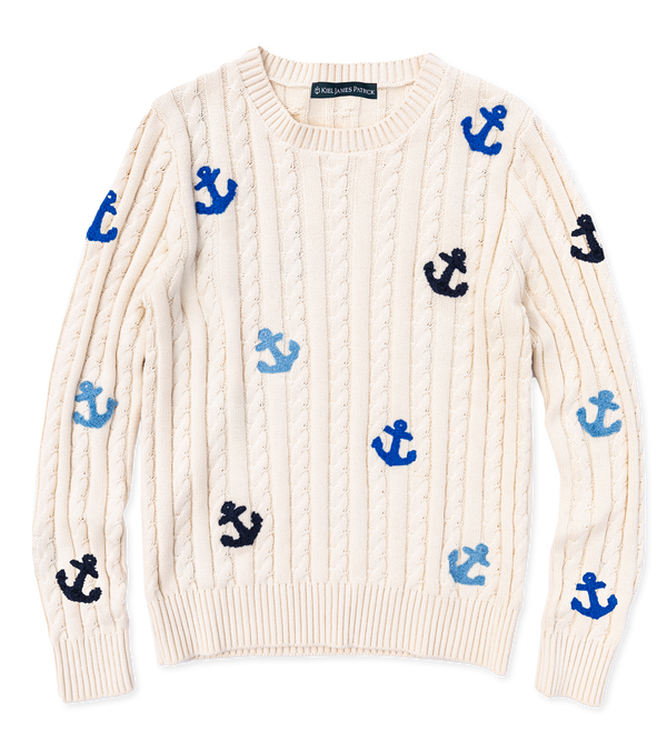 Anchors Aweigh Cable Knit Sweater
