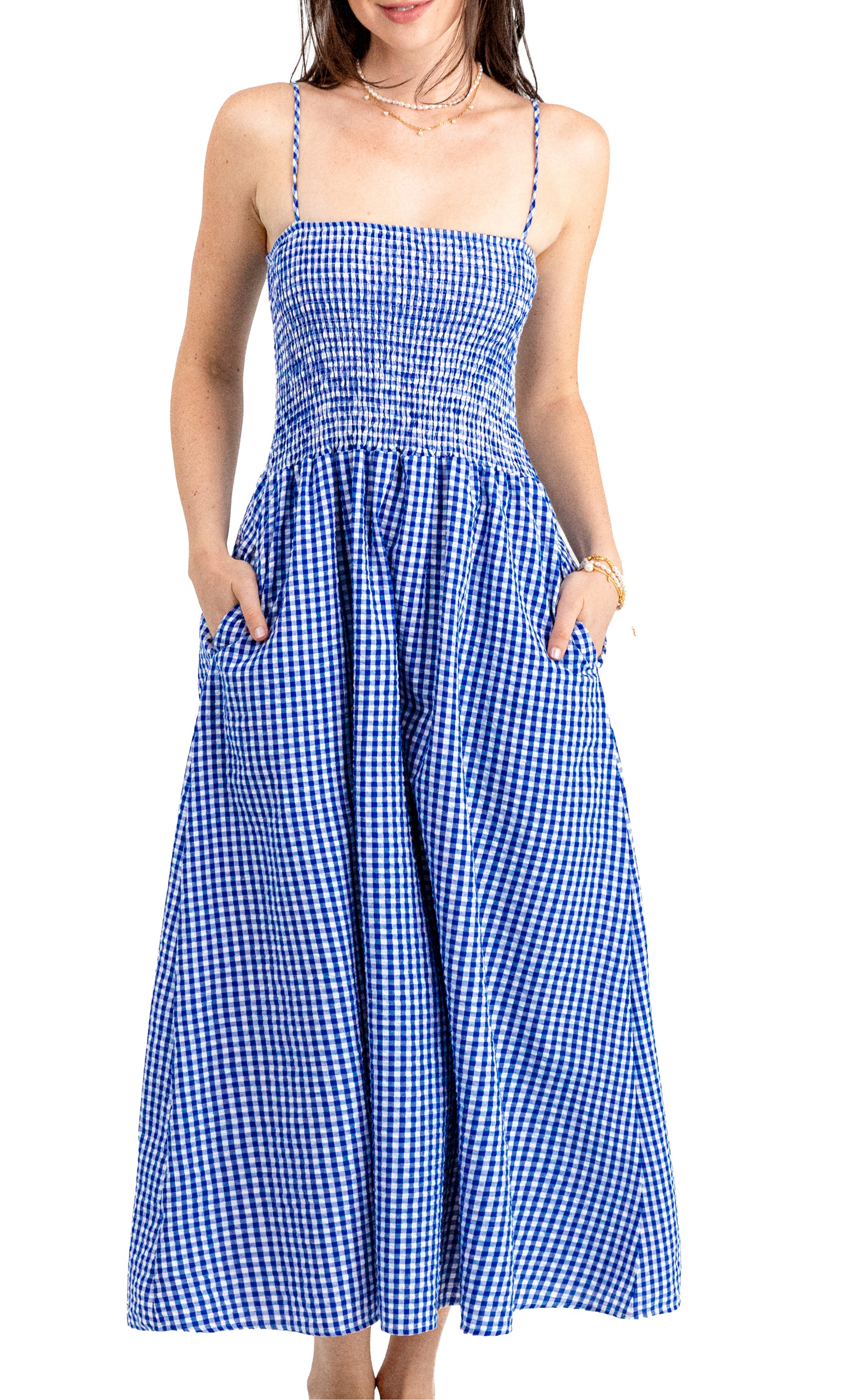 Diana Smocked Gingham Dress