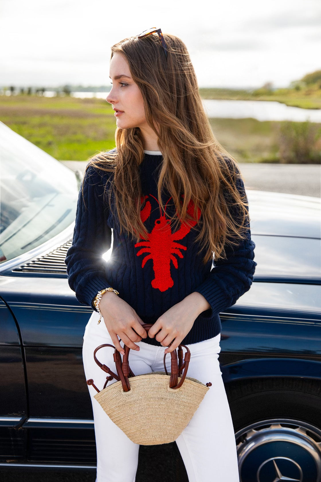 Navy Lobster Sweater main image 0