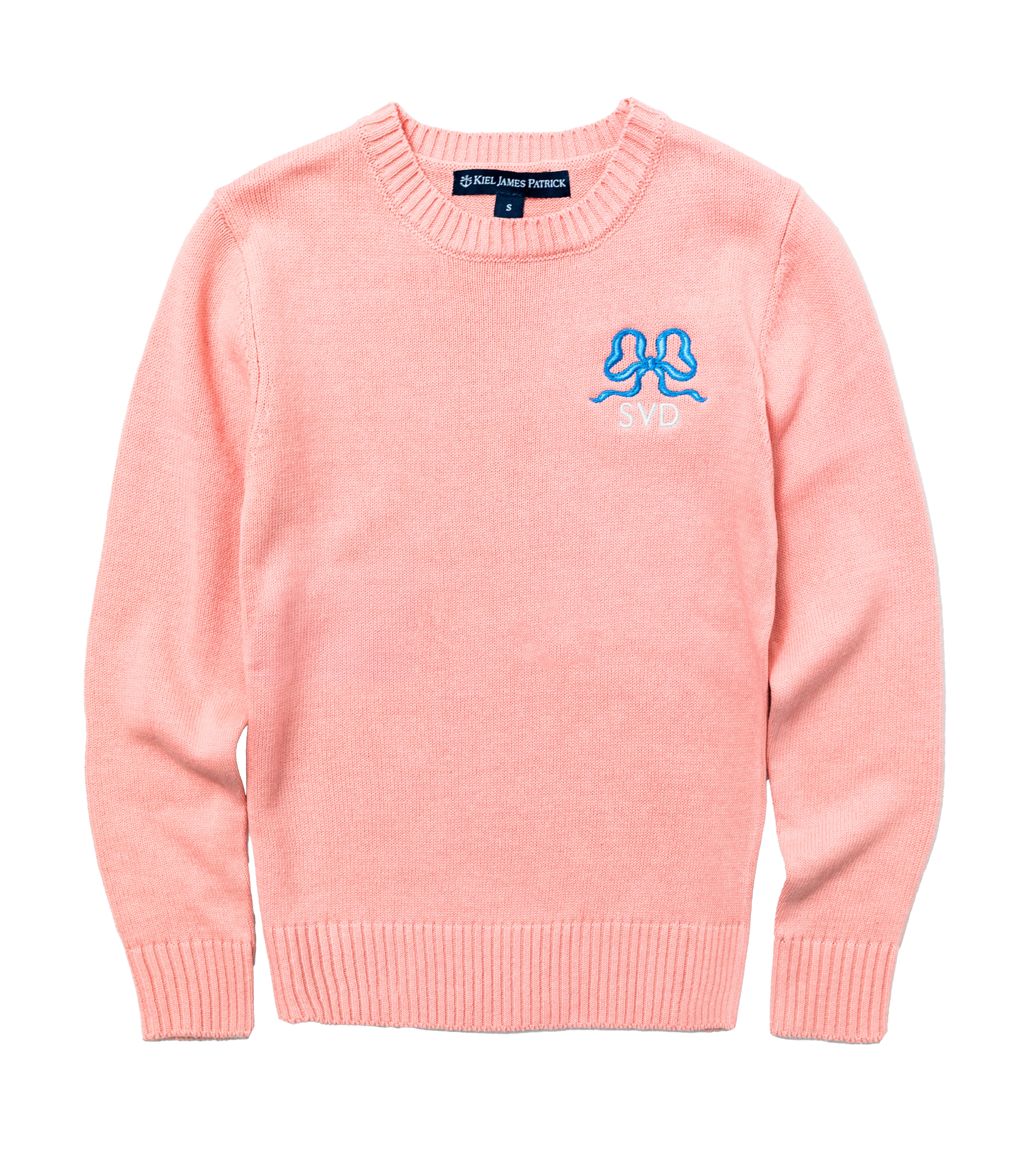 Bow Embroidered Monogram Sweater