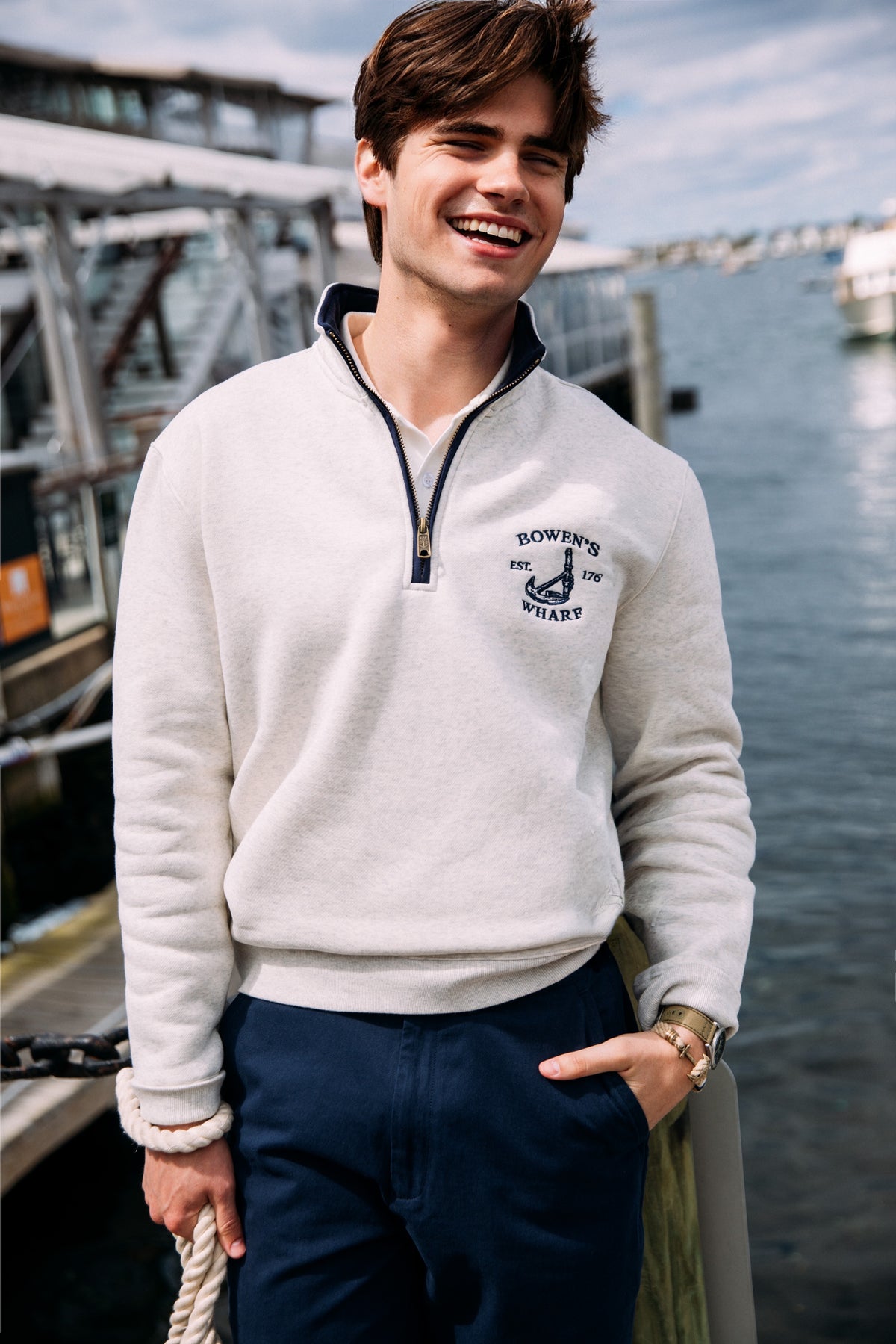 Bowen's Wharf Quarter Zip - Men's