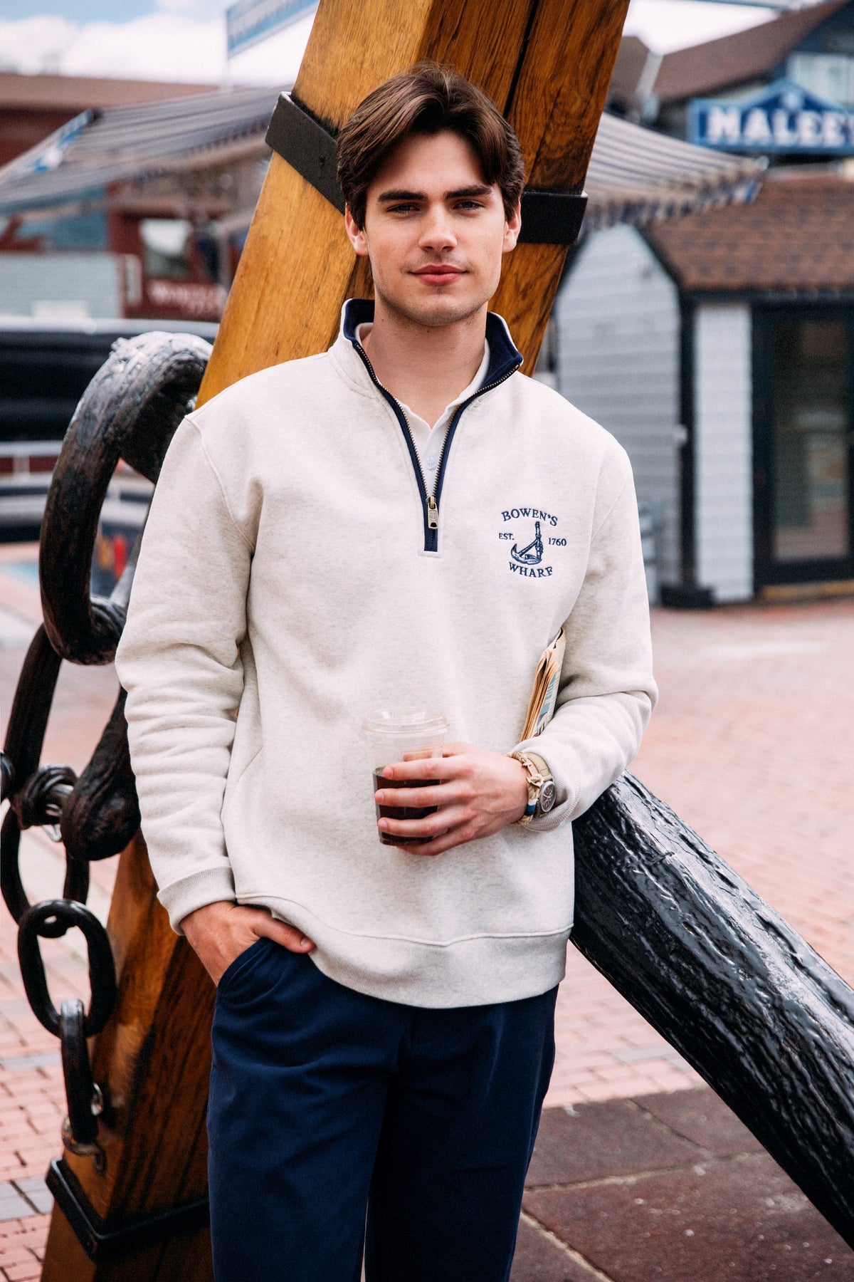 Bowen's Wharf Quarter Zip - Men's