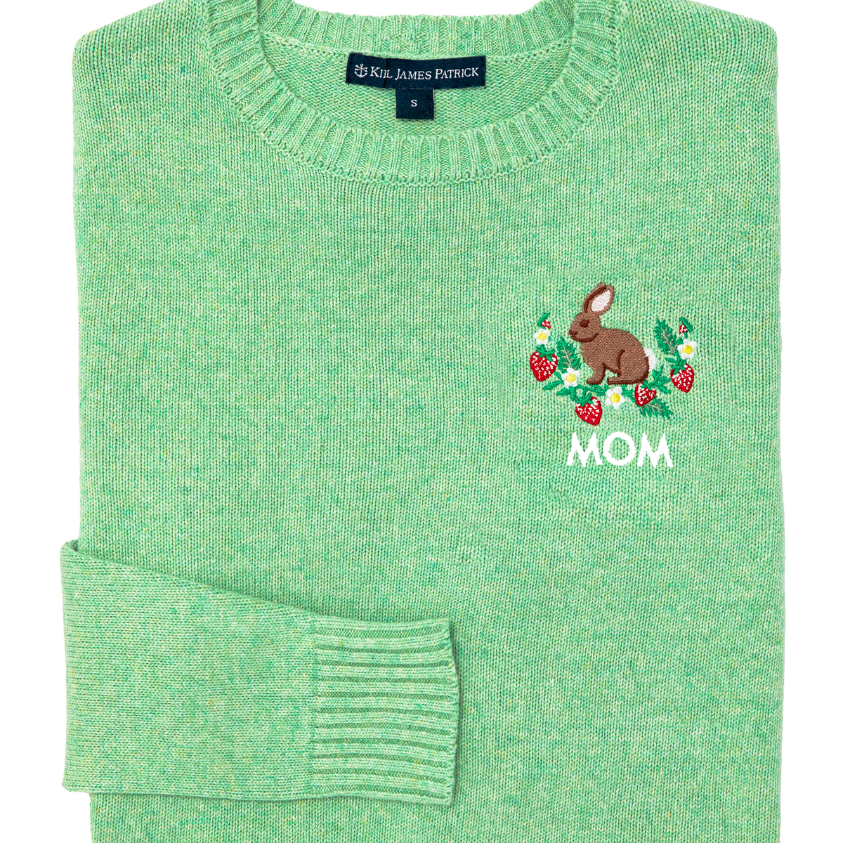KJP Women's Bunny Meadow Custom Embroidered Monogram Sweater