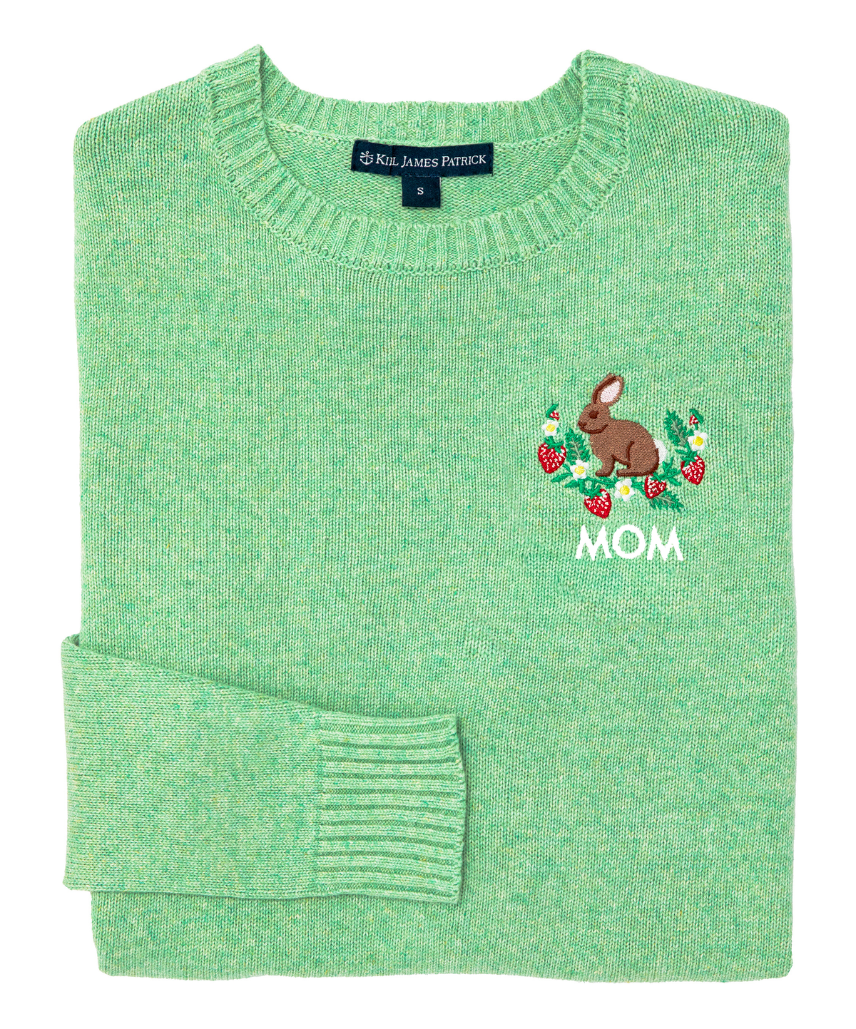 KJP Women's Bunny Meadow Custom Embroidered Monogram Sweater