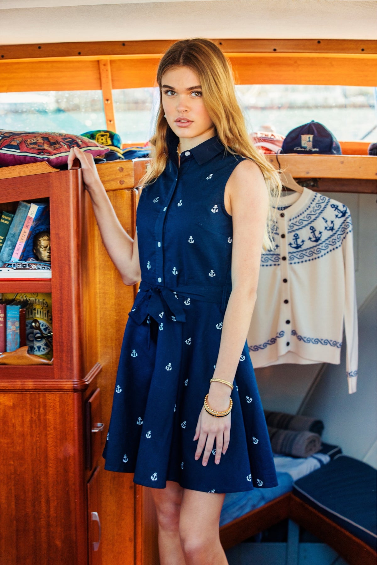 blue anchor dress KJP Women's Cape Embroidered Belted in Navy S Height:58 Shoulder Width 15 sizing:8-12-L Long Red Ruched Prom